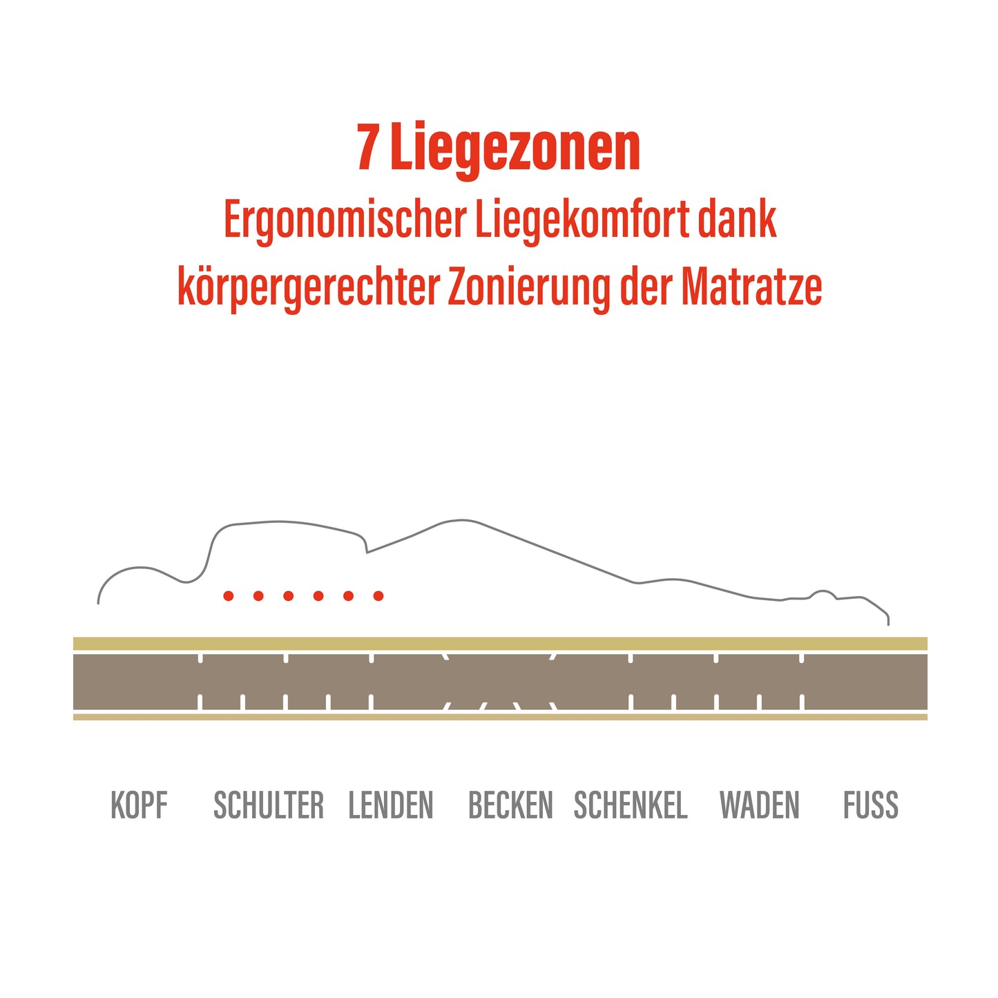 BeMeo Latex 24 cm Luxus-Höhe