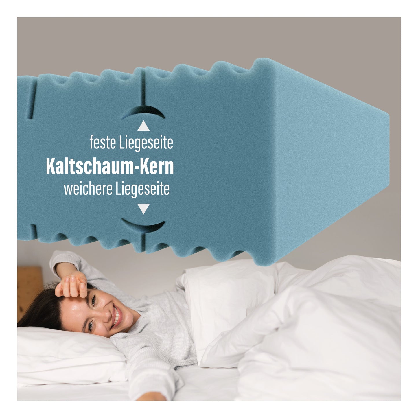 BeMeo Kaltschaum 21 cm Komfort-Höhe
