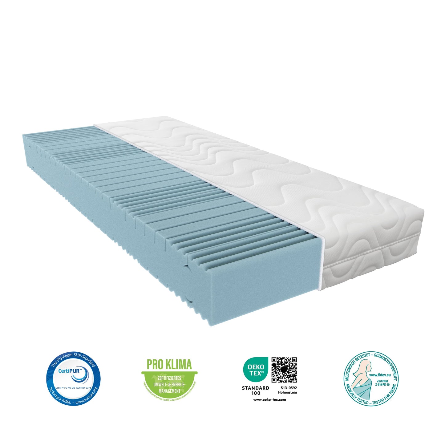 BeMeo Kaltschaum 21 cm Komfort-Höhe